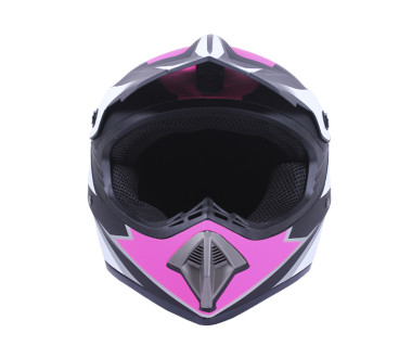 Шолом MD-905 чорний, білий, малиновий size S - VIRTUE