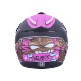 Шолом MD-905 чорний, білий, малиновий size S - VIRTUE