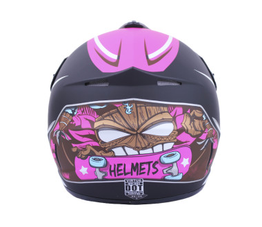 Шолом MD-905 чорний, білий, малиновий size S - VIRTUE