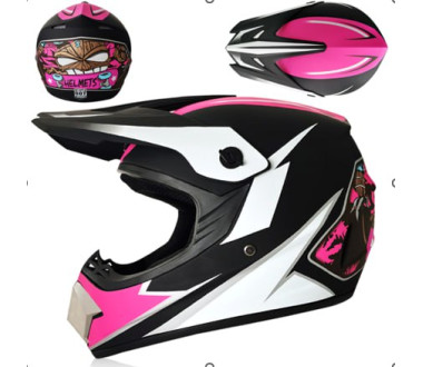 Шолом MD-905 чорний, білий, малиновий size S - VIRTUE