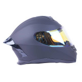 Шлем MD-820-1 черный матовый, стекло синий хамелеон size S - VIRTUE