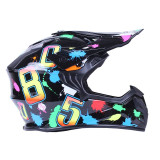 Шолом MD-911 чорний із кольоровою графікою size S - VIRTUE