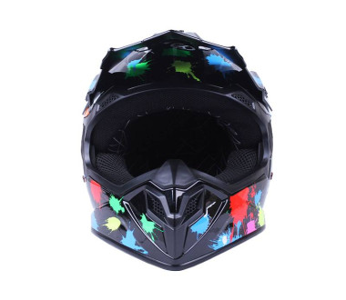 Шолом MD-911 чорний із кольоровою графікою size S - VIRTUE