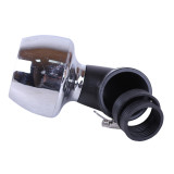 Фильтр нулевой "Turbo" чёрный хром Ø42 мм 90° (125-150сс) - АМ