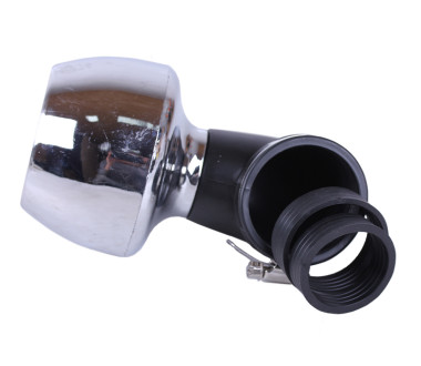 Фильтр нулевой "Turbo" чёрный хром Ø42 мм 90° (125-150сс) - АМ