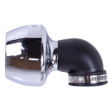 Фильтр нулевой "Turbo" чёрный хром Ø42 мм 90° (125-150сс) - АМ