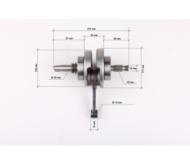 Колінвал + підшипники: 63/28/P5*2 шт. - СВ-125