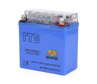 Аккумулятор гелевый TTG 12N5L-BS 5АH 119×60×129 мм синий, с индикатором, Active