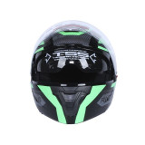 Шолом для мотоцикла, скутера 911 Phantom Racer TTG трансформер (чорний із зеленим, size L)