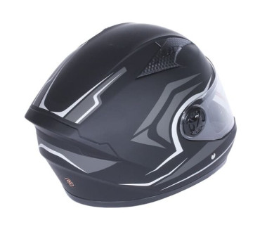 Шлем для мотоцикла, скутера 557 Thorn Black TTG интеграл (черный с серым, One Size 54-61 см)