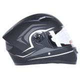 Шлем для мотоцикла, скутера 557 Thorn Black TTG интеграл (черный с серым, One Size 54-61 см)