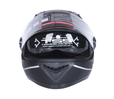 Шлем для мотоцикла, скутера 557 Thorn Black TTG интеграл (черный с серым, One Size 54-61 см)