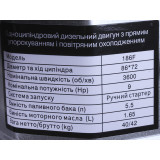 Двигатель дизельный 186F ТАТА (с выходом вала под конус) 9 л.с.