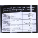 Двигатель 186F — дизель (под шлицы диаметр 25 мм) (9 л.с.) — YBX