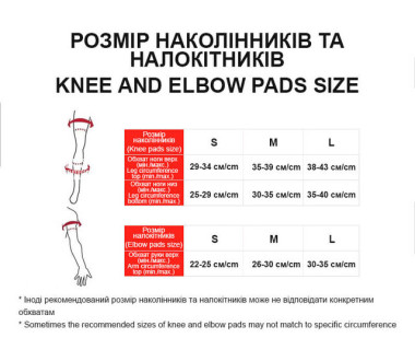 Наколінники + налокотники + захист долоні к-т: 6 шт дитячі, size S L10