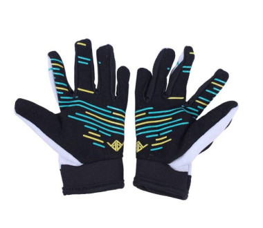 Моторукавички чорний+жовтий+блакитний, дитячі, size L ZS04