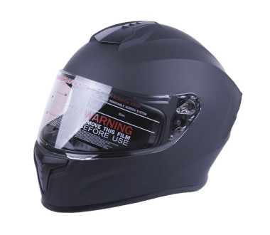 Шолом MD-813 чорний матовий, прозоре скло size M - VIRTUE