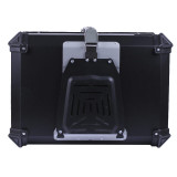 Кофр прямокутний для мотоцикла алюмінієвий чорний, зі спинкою та двома замками 65л - TTG