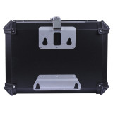 Кофр прямокутний для мотоцикла алюмінієвий чорний, зі спинкою та двома замками 65л - TTG