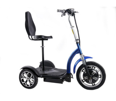 Електросамокат із сидінням (сидіння - спинка, передній амортизатор) (синій) T06-3 48V500W 12AH - SM