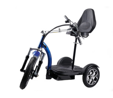 Електросамокат із сидінням (сидіння - спинка, передній амортизатор) (синій) T06-3 48V500W 12AH - SM