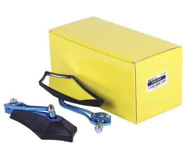 Дзеркала з перехідниками 2052 чорні із синім (комплект) - АМ YBX