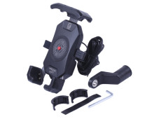 Тримач телефону (кріплення на кермо) M14-A1 чорний з бездротовою зарядкою (Kewiq)