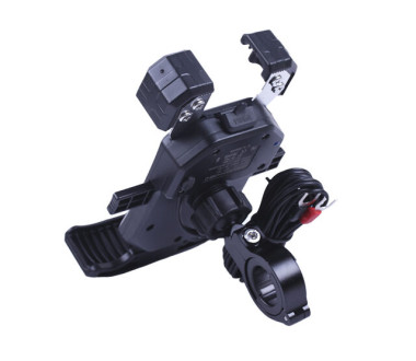 Тримач телефону (кріплення на кермо) M14-A1 чорний з бездротовою зарядкою (Kewiq)