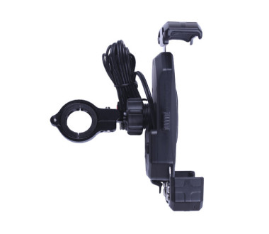 Тримач телефону (кріплення на кермо) M14-A1 чорний з бездротовою зарядкою (Kewiq)