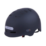 Шолом захисний чорний із габаритним ліхтарем size L - TTG