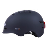 Шолом захисний чорний із габаритним ліхтарем size L - TTG