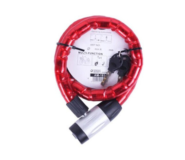 Замок протиугінний 22мм*1000мм (під ключ) ZX4102