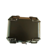 Кофр прямокутний TTG для мотоцикла, алюмінієвий чорний, зі спинкою та двома замками 45л