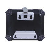 Кофр прямокутний TTG для мотоцикла, алюмінієвий чорний, зі спинкою та двома замками 45л