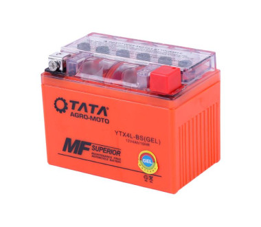 Акумулятор гелевий, 4AH-YTX4L-BS, помаранч., 114*70*86 мм - OUTDO