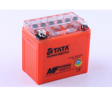 Акумулятор гелевий, 5АH-YTX5L-BS, помаранч., 114*70*106 мм - OUTDO