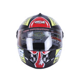 Шлем MD-800 черный с цветной графикой A6 size M - VIRTUE