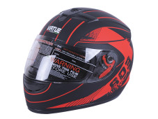 Шолом MD-803 чорний матовий з помаранчевим size S - VIRTUE