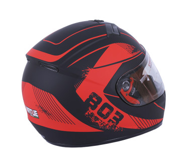 Шолом MD-803 чорний матовий з помаранчевим size S - VIRTUE