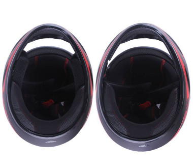 Шолом MD-803 чорний матовий з помаранчевим size S - VIRTUE