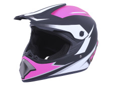 Шолом MD-905 чорний, білий, малиновий size М - VIRTUE