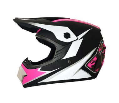 Шолом MD-905 чорний, білий, малиновий size М - VIRTUE