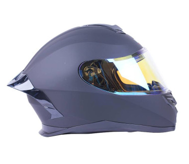 Шлем MD-820-1 черный матовый, стекло синий хамелеон size M - VIRTUE