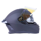 Шлем MD-820-1 черный матовый, стекло синий хамелеон size M - VIRTUE