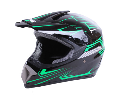 Шлем мотоциклетный кроссовый VIRTUE MD-905 size L зеленый с черным