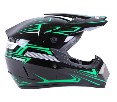 Шлем мотоциклетный кроссовый VIRTUE MD-905 size L зеленый с черным