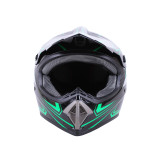 Шлем мотоциклетный кроссовый VIRTUE MD-905 size L зеленый с черным