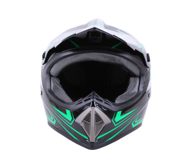 Шлем мотоциклетный кроссовый VIRTUE MD-905 size L зеленый с черным