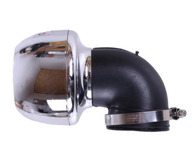 Фільтр нульовий "Turbo" хром. Ø38 мм 90° - АМ