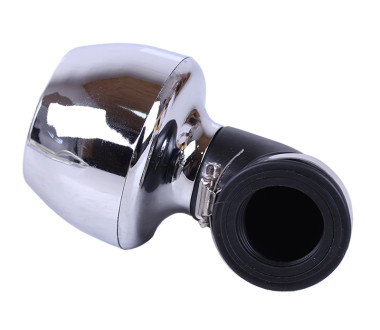 Фільтр нульовий "Турбіна" з крильчаткою хром Ø42 мм 90° (125-150сс) - АМ